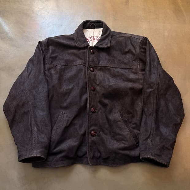 MC NEAL 유럽발 오버사이징 에이징 레더 자켓