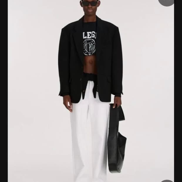 L) 렉토 오버사이즈 울 자켓 블랙