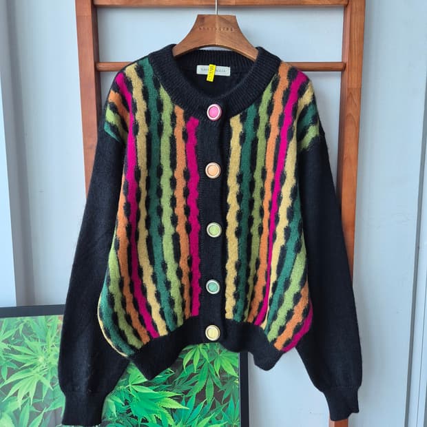 (JPN VTG)수입빈티지 배색 스트라이프 가디건