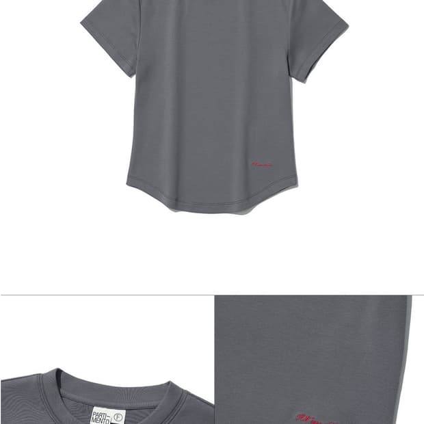 파르티멘토우먼 90s short sleeve tee (차콜/화이트)