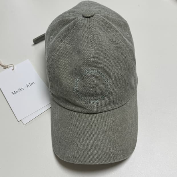 마뗑킴 마카롱 라이트카키 볼캡