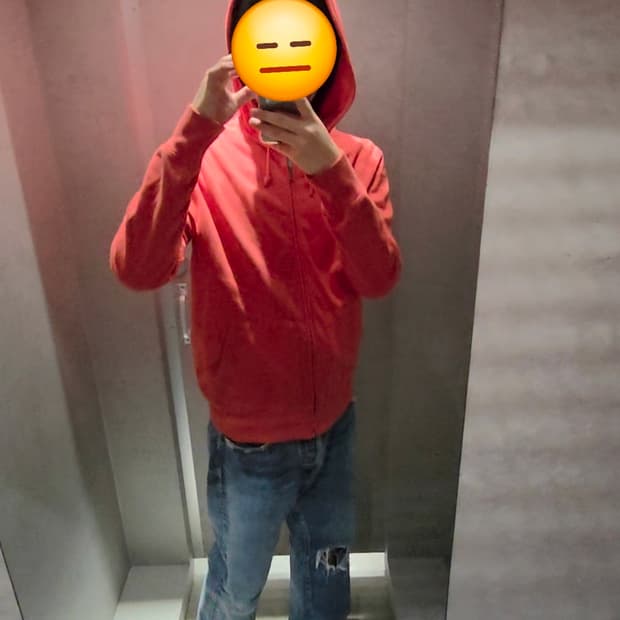 빈티지 gap 레드 후드집업