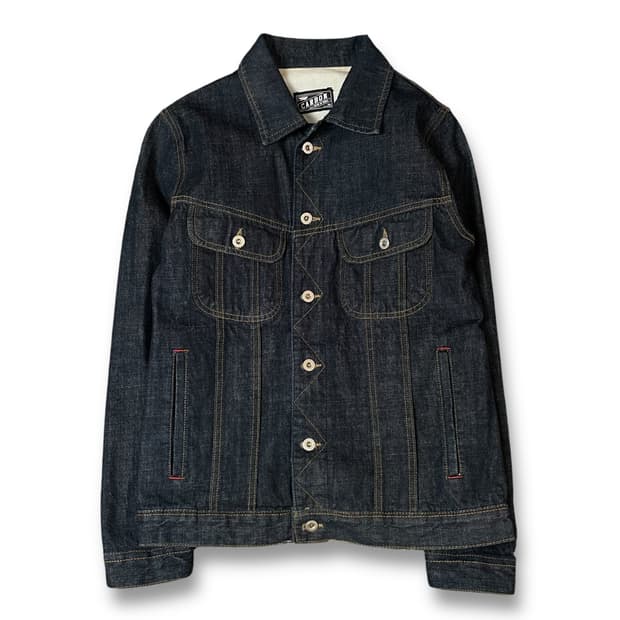 카본 진청 디테일 투포켓 데님 자켓