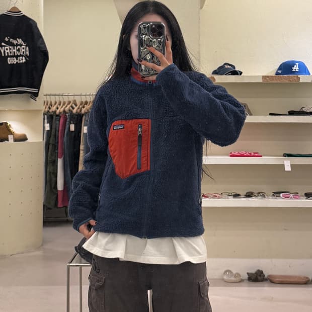 파타고니아 레트로 네이비 플리스 집업 U1312