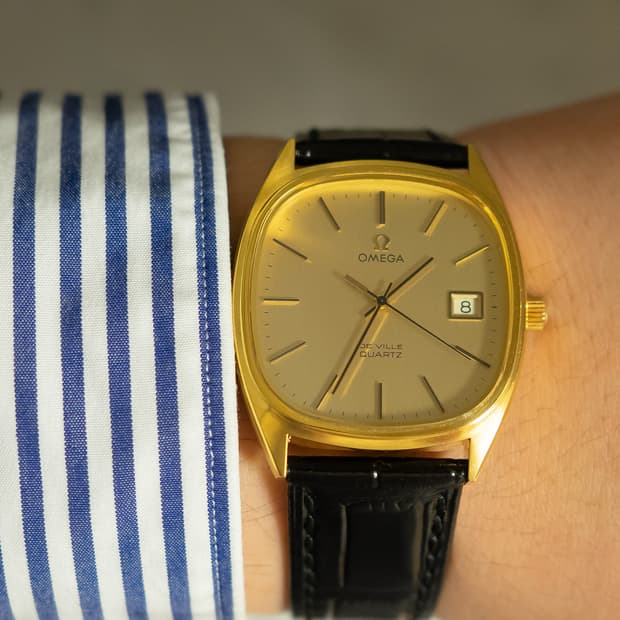 오메가 드빌 엘립스 빈티지 쿼츠 시계