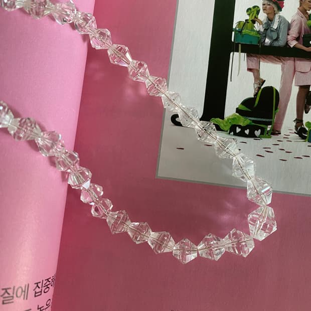 빈티지 크리스탈 비즈 목걸이