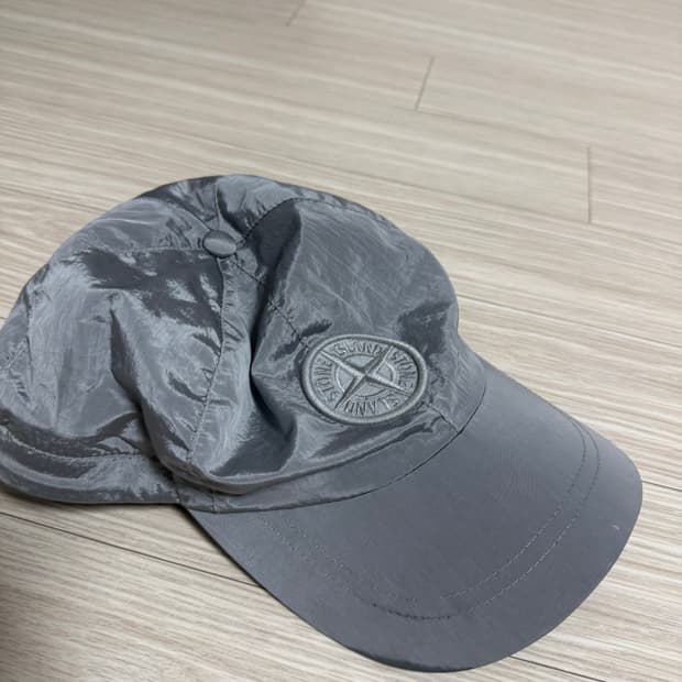 스톤 나일론 볼캡 실버 L