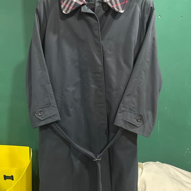 버버리 내피풀세트 개버딘 체크카라 트렌치코트100사이즈