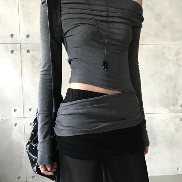 127room 원숄더 드레이프 탑 원가 36000원