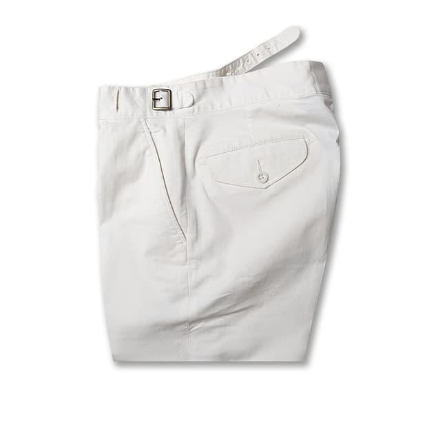 케네스 필드 [Kenneth Field] 화이트 코튼 테이퍼드 구르카팬츠