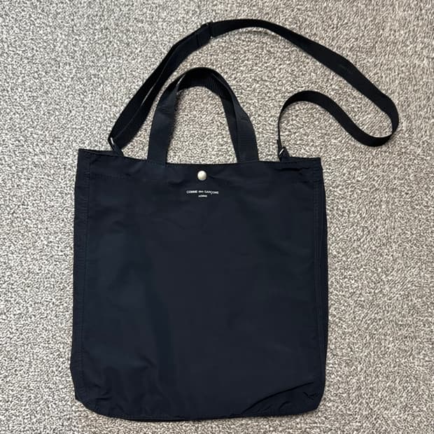 꼼데가르송 옴므 나일론 토트백 블랙