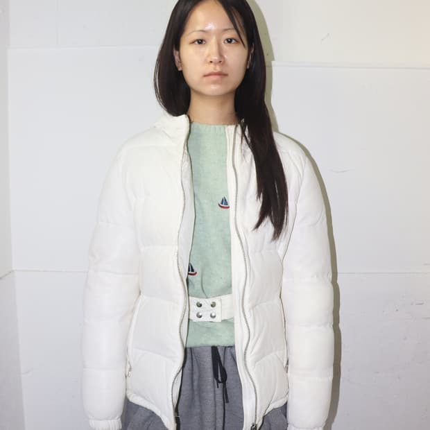 프라다 포 레더 푸퍼 화이트