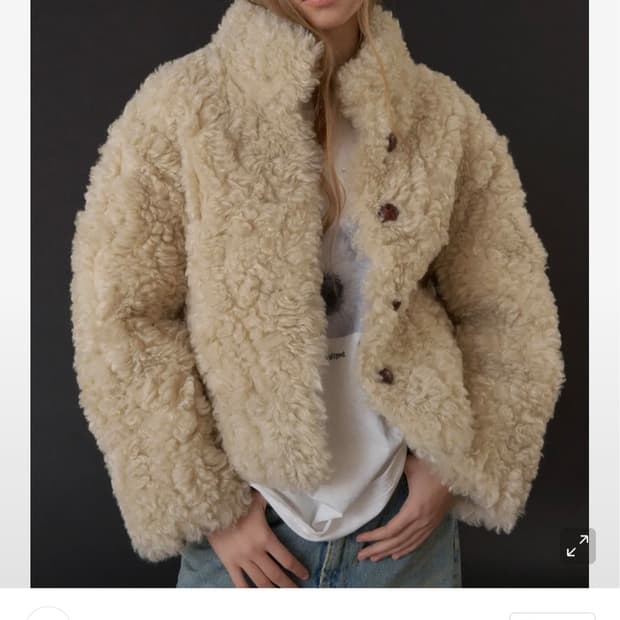 헤더먼트 이자벨 컬리 퍼 자켓 오트밀트