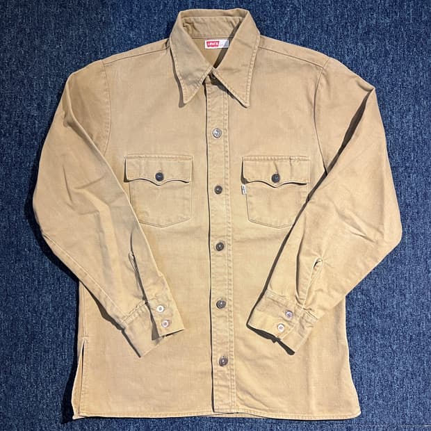 빈티지 80s Levis 웨스턴 트윌 셔츠 자켓