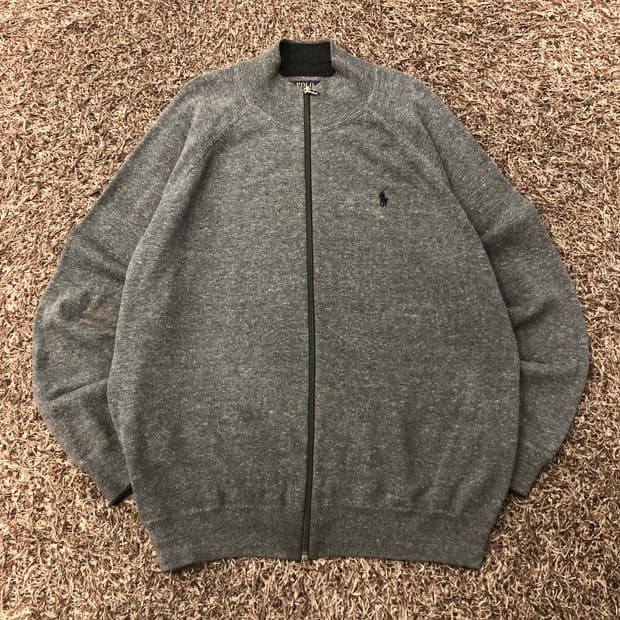 폴로 랄프로렌 그레이 니트 집업 자켓 가디건
