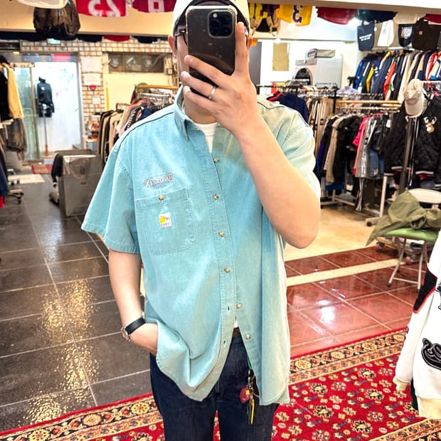 칼하트 빈티지 반팔 워크셔츠