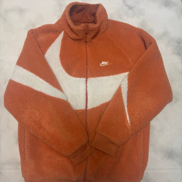 나이키 후리스 리버서블 오렌지 xl