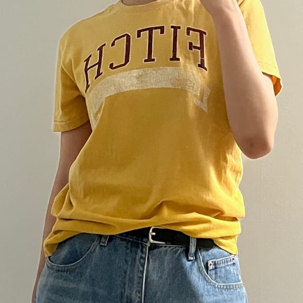 아베크롬비앤피치 반팔 티셔츠 S 옐로우