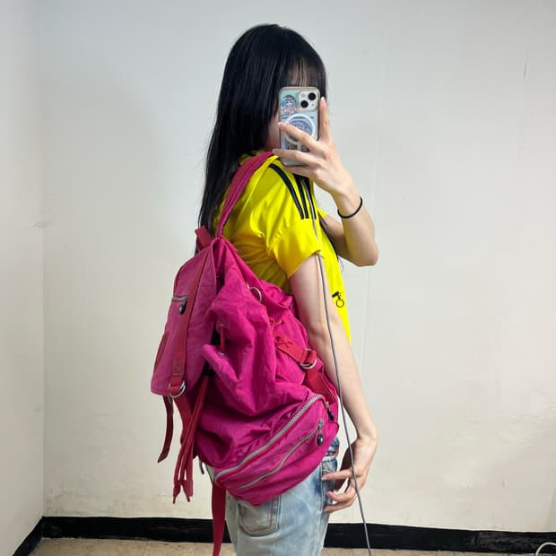 Kipling hot pink backpack