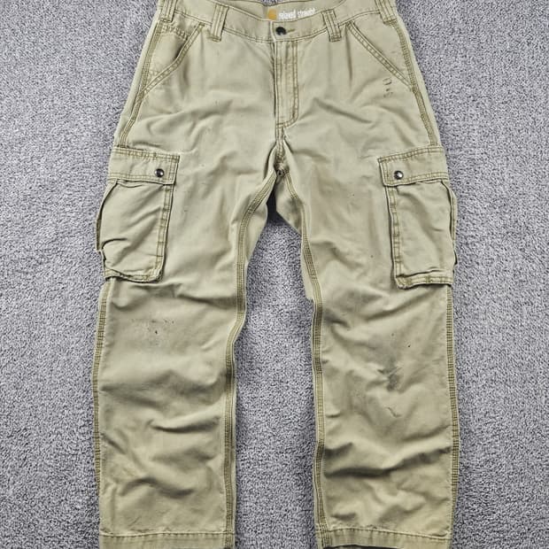 칼하트 코튼 캔버스 카고 포켓 워크 팬츠 ( 33X30 ) / 10622