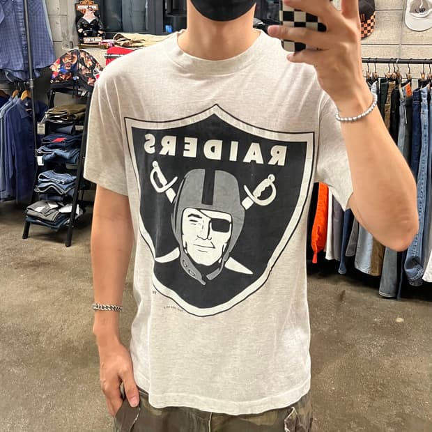 90s NFL 레이더스 로고 티셔츠 (95)