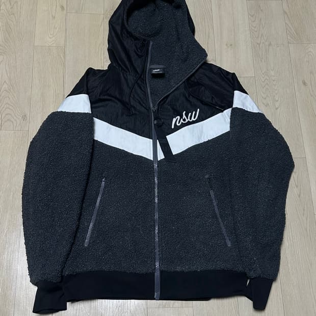 나이키 NSW 그레이 후리스 후드집업