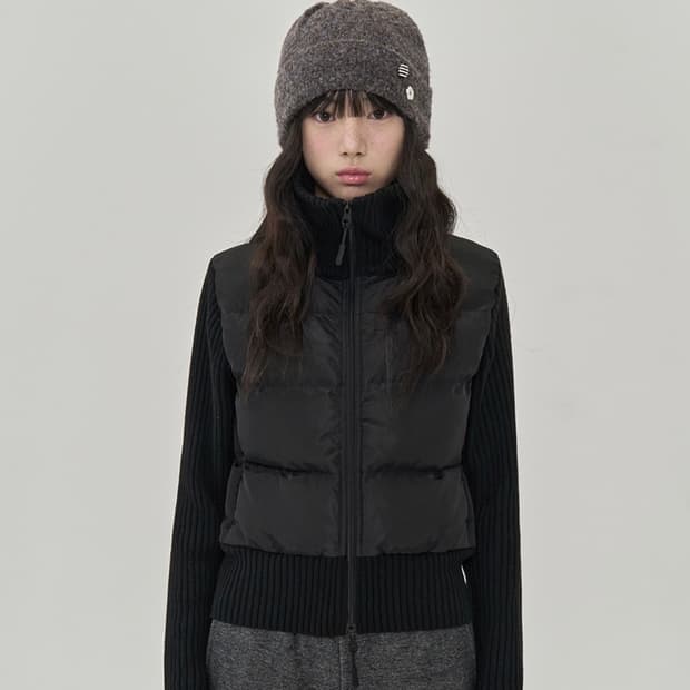 토피 우먼 W 버튼 포인트 비니