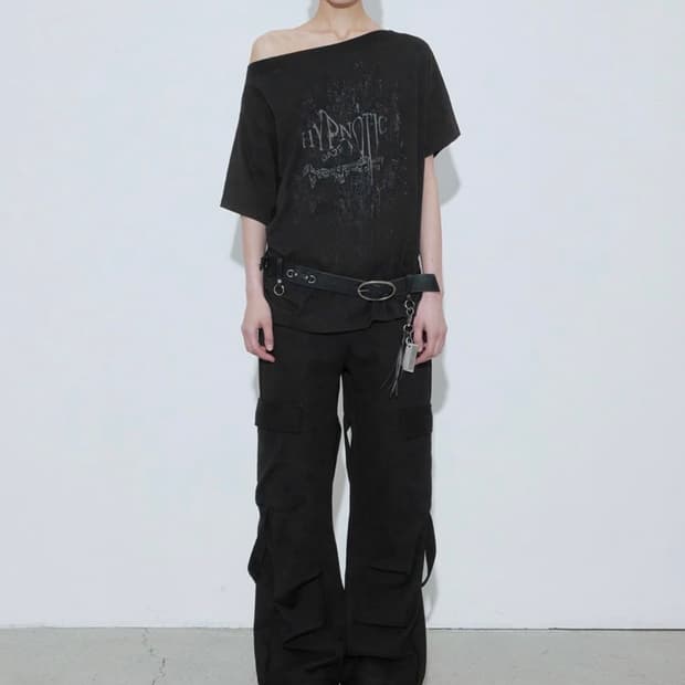 HYPNOTIC BOATNECK T, BLACK