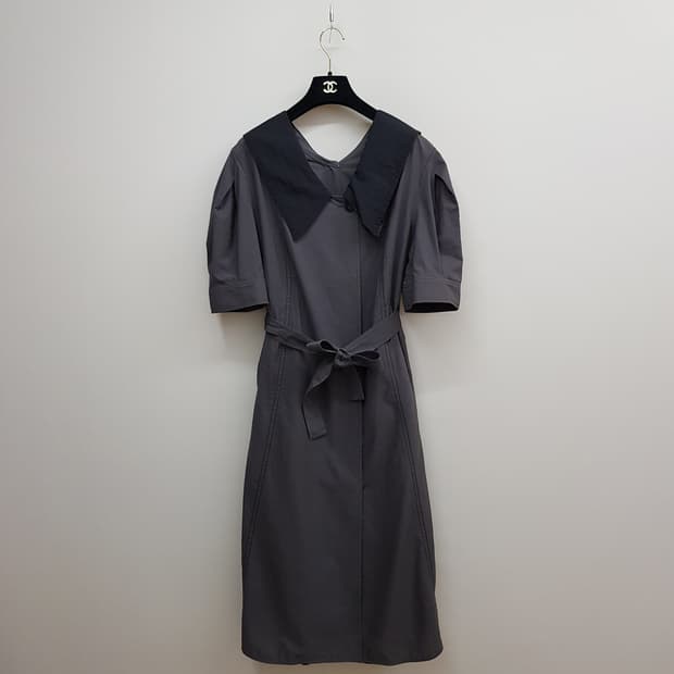 한섬 시스템 2021 세일러 카라 벨트 원피스 88-98-165사이즈