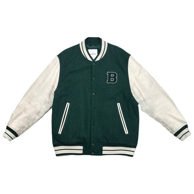 BEANPOLE 스타디움 레더점퍼 그린 105