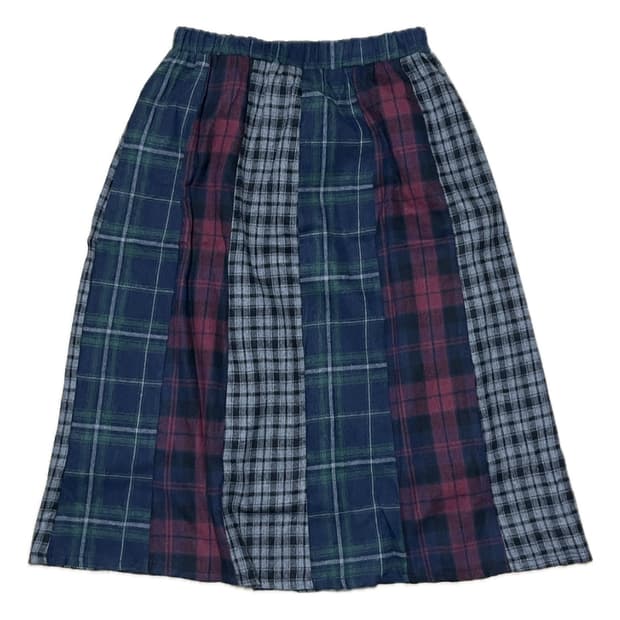 패치워크 롱스커트