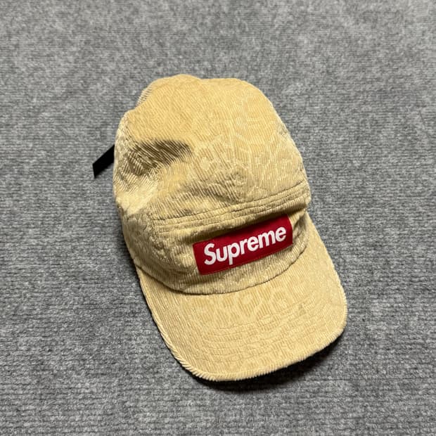 슈프림 캠프캡 호피 스웨이드 