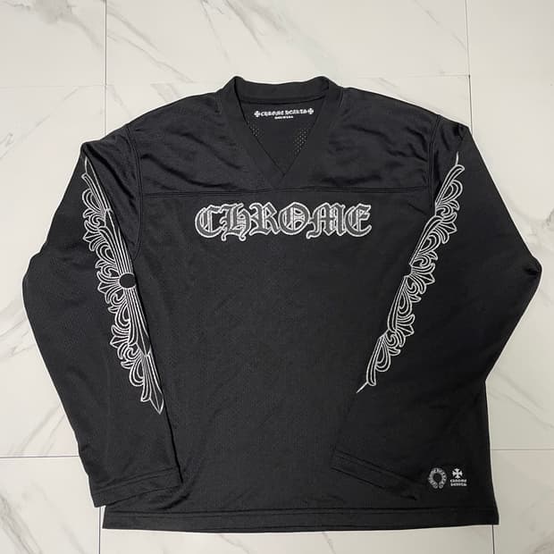 새상품 신형 크롬하츠 메쉬 웜업 져지 롱슬리브 L 영수증O