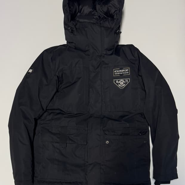 코오롱스포츠 덕 다운 스마터 푸퍼 후드 패딩