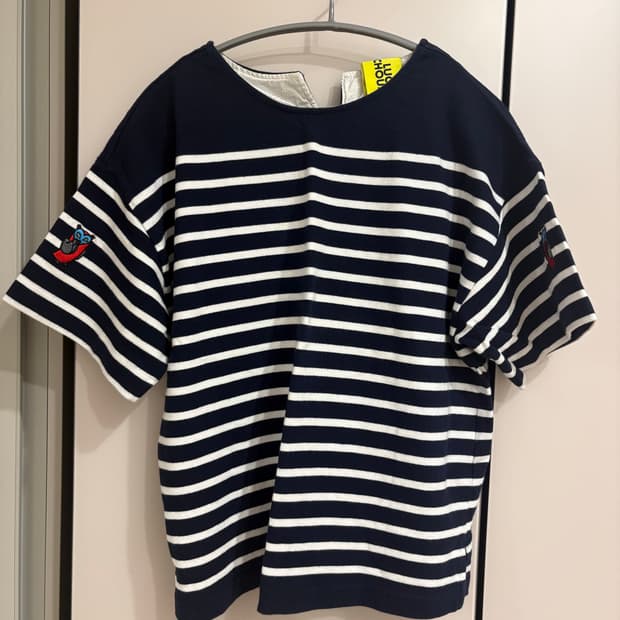 럭키슈에뜨 스트라이프 반팔티(네이비 화이트)