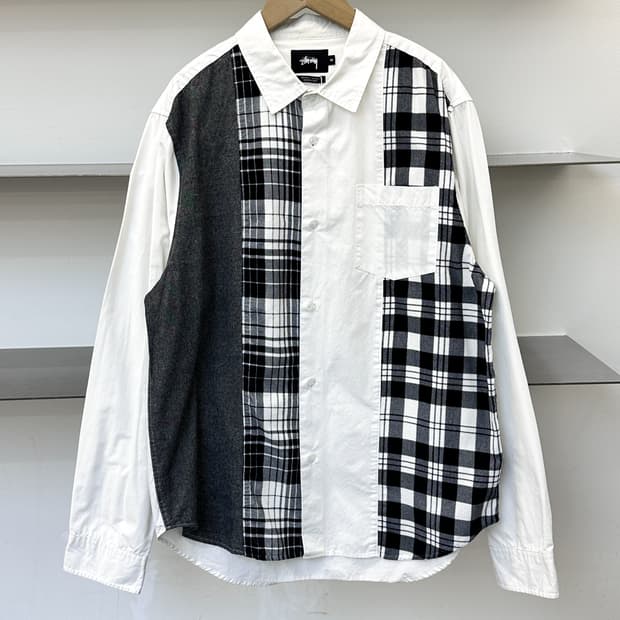 스투시 믹스 패널 체크 셔츠