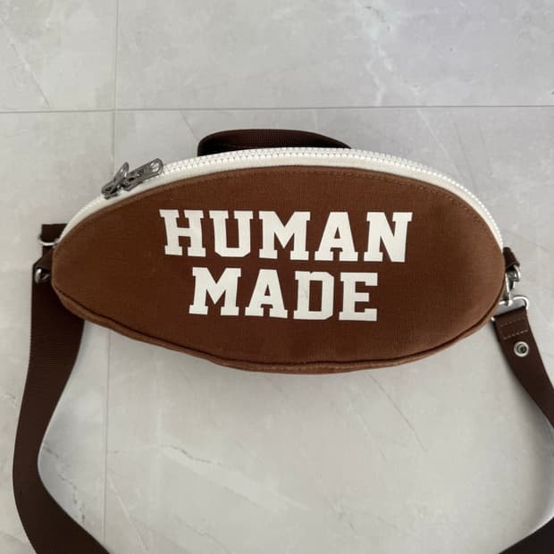 휴먼메이드 럭비 볼 백 브라운