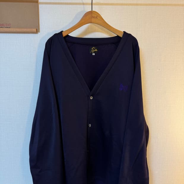 [XL]니들스 버터플라이 로고 브이넥 가디건 퍼플