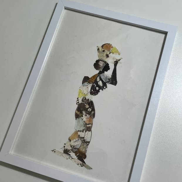 Butterfly Wing Lady Frame Art