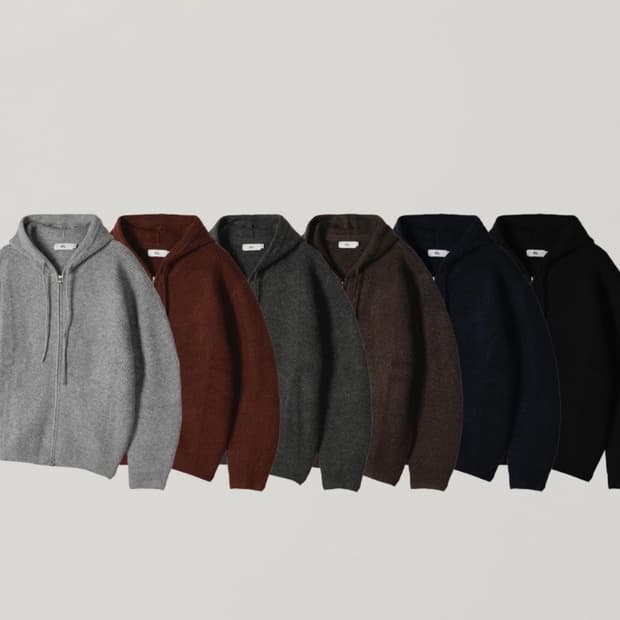 [M, L size] 니트 후드 집업 6 color