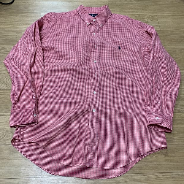 105)90s 폴로 랄프 로렌 일경물산 시어서커 셔츠