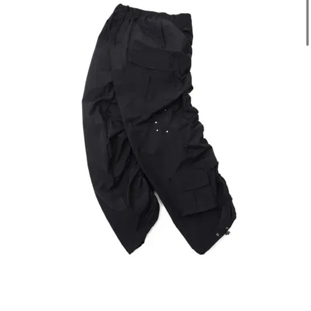 PUPA SHIRRING CARGO PANTS BLACK