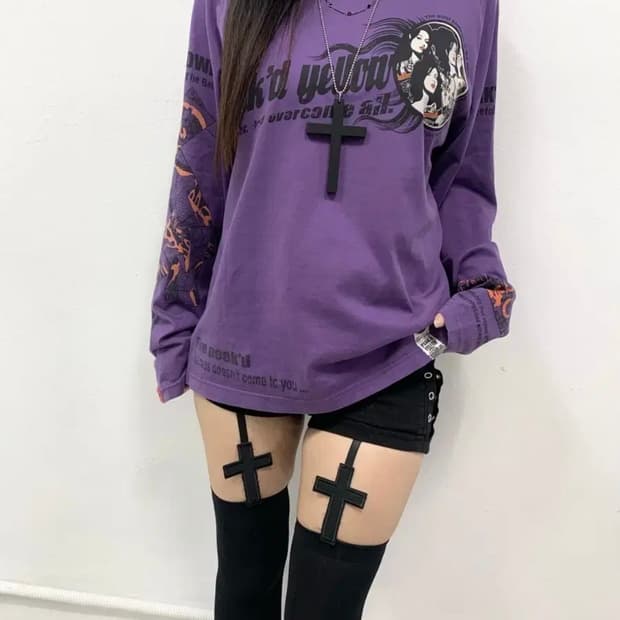 오리엔탈 게이샤 펑크 빈티지 롱슬리브 