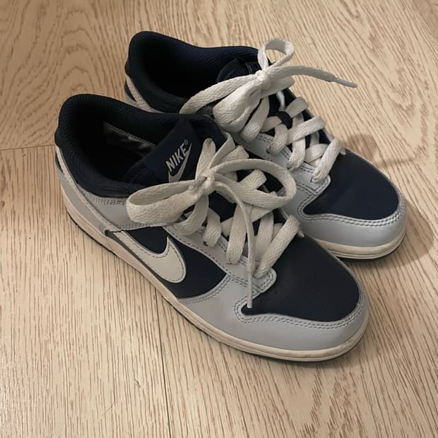 나이키 덩크 로우 풋볼 그레이 미드나잇 네이비 사이즈 200