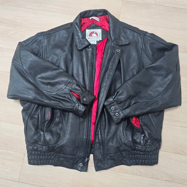 빈티지 Gulf Coast Outfitters 소가죽 봄버자켓 L