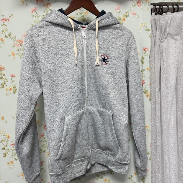 컨버스 후리스 후드집업