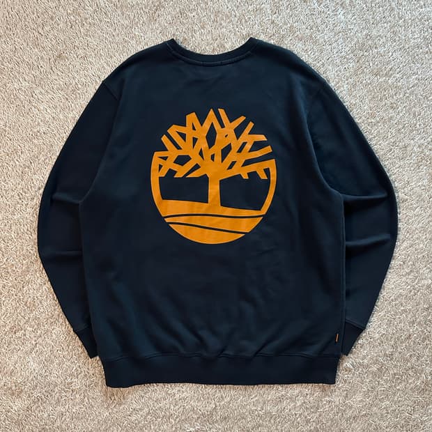 팀버랜드 TIMBERLAND 빅로고 맨투맨 네이비 XL