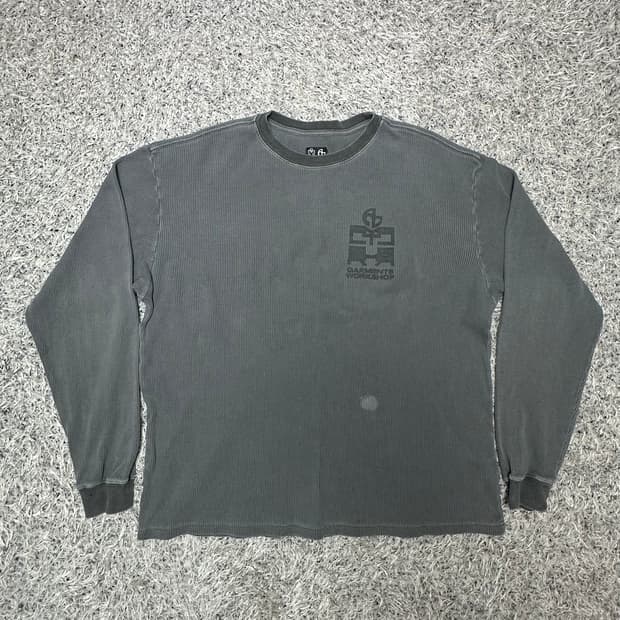 폴리테루 X 노매뉴얼 오버다이드 롱슬리브 카키그레이