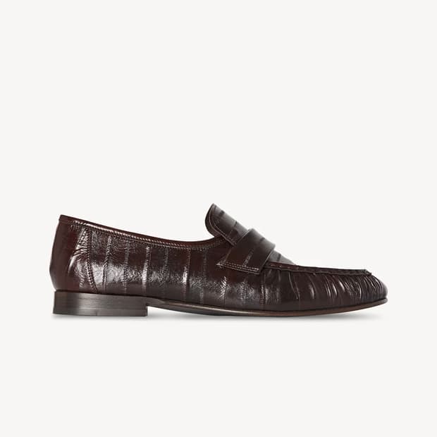 일스킨 소프트 로퍼 브라운 Eel Skin Soft loafer 41