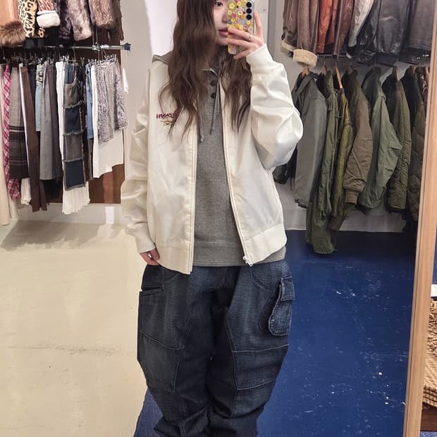 Akdmks 아카데믹스 힙합 올드스쿨 데님 카고 팬츠